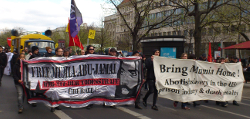 Demonstration für die Freilassung von Mumia Abu-Jamal. Foto: A.S.